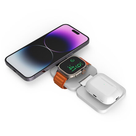 Cubenest 3in1 Foldable Magnetic Wireless Charger E310 white Cubenest 3in1 Foldable Magnetic Wireless Charger E310 white