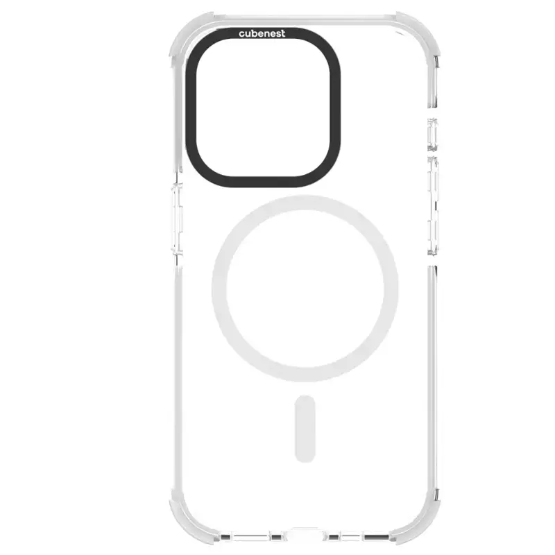 Cubenest iPhone 15 Pro Case MagPro Strong Guard white